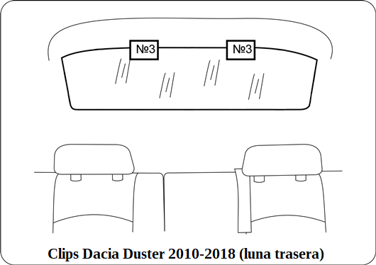 parasol a medida Dacia Duster 2010-2018 (luna trasera)